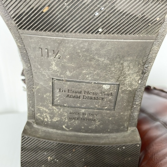 To Boot New York Men’s Sz 11.5 Rosemont Marrone Burnished Leather Boot Brown Zip - Picture 12 of 15